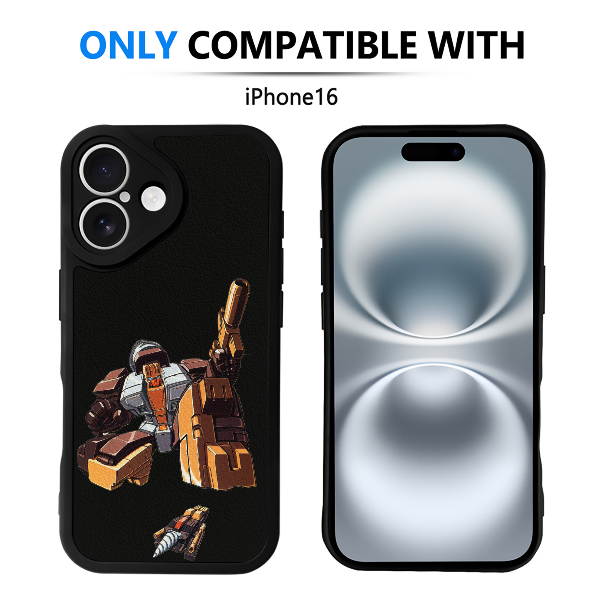 （画像用）  【iPhone 16シリーズ対応】シリコンスマホケース（レザー調） 材質：シリコン